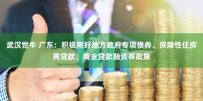 武汉世牛 广东：积极用好地方政府专项债券、保障性住房再贷款、商业贷款融资等政策